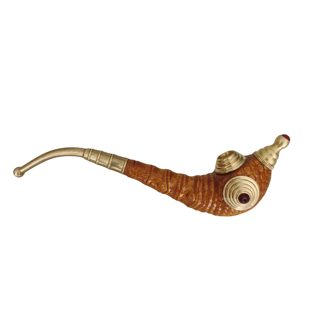 贵州烟斗实心竹雕刻本斗小烟斗火口俩用