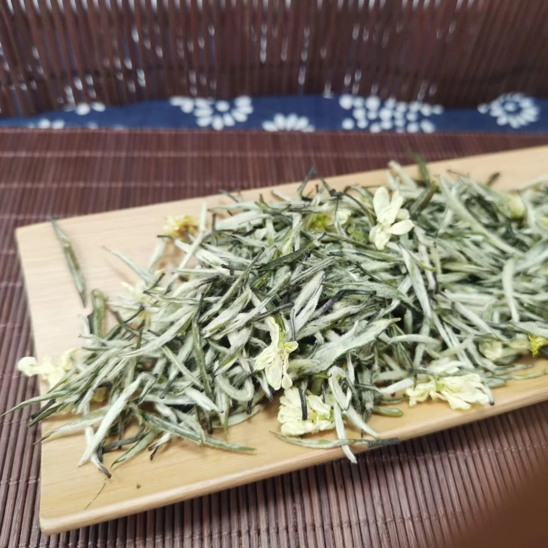 2025新茶蒙顶山茶叶直条雪芽飘雪四窨一炒浓香耐泡四川犍为茉莉花