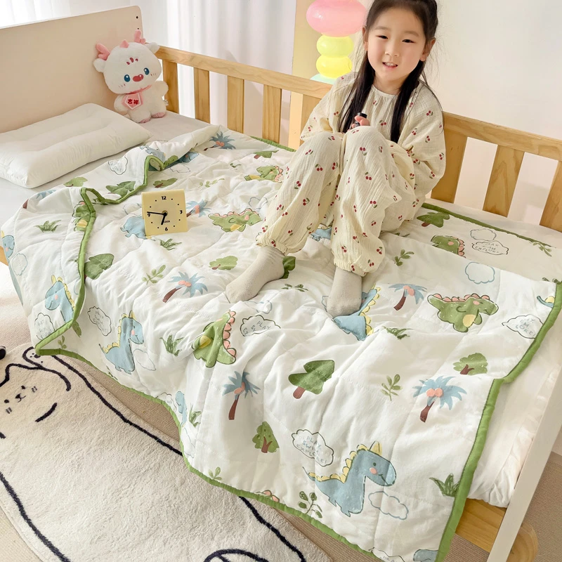 婴儿被子夏凉被宝宝盖毯凉感柔软儿童幼儿园薄款空调夏被