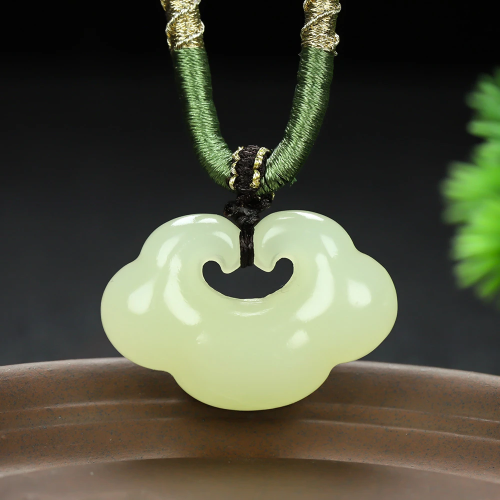 青海格尔木黄口料小锁包吊坠祥云锁挂坠