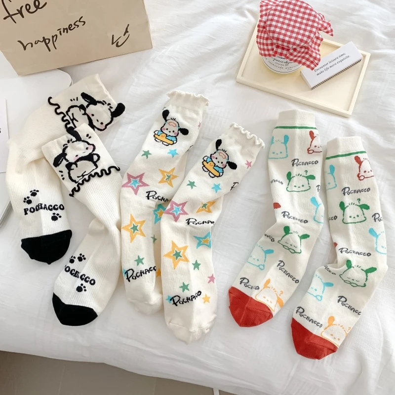 夏季薄款帕小狗系列可爱元气少女袜子日系卡通ins风中筒袜柔软舒