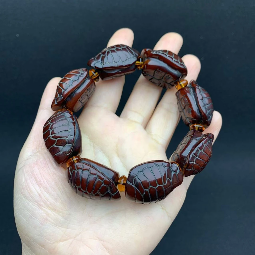 非金属皮质手链 时尚精美牦牛角雕刻富甲手串民族风藏式男女款