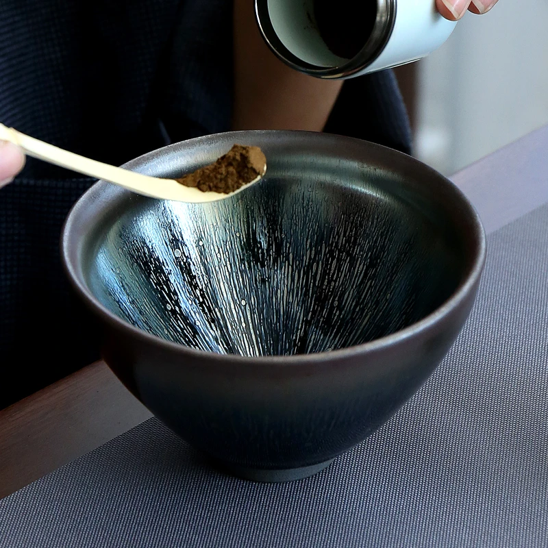 宋代点茶建盏兔毫大号盏托茶百戏斗茶盏油滴百花茶碗知否梦华录