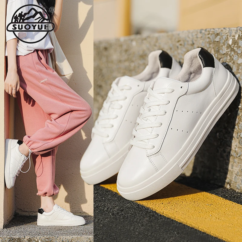 SUOYUE/索越小白鞋女2024春秋新款百搭透气学生潮鞋