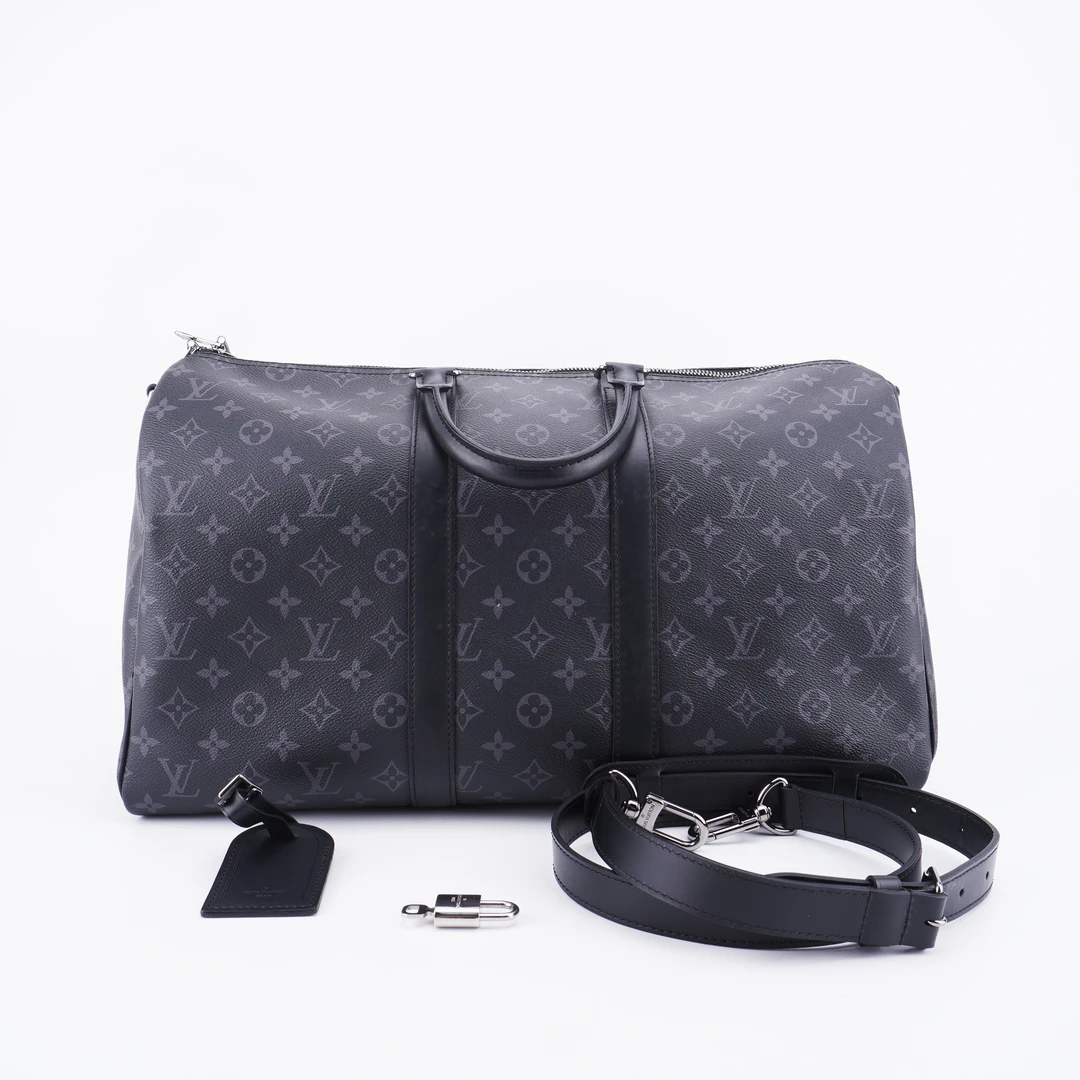 98新LV经典黑老花keepall45旅行包45/27/21 E626