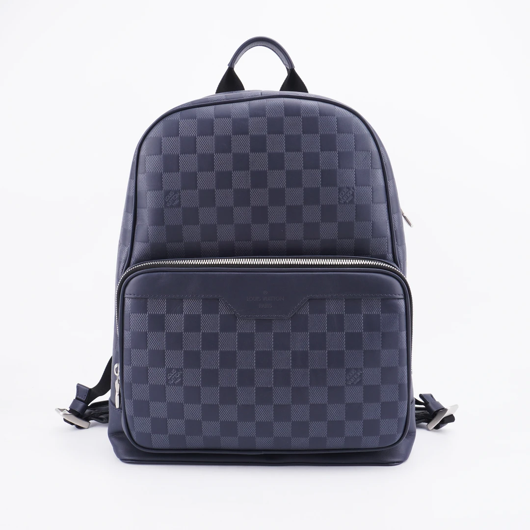 95新  98新LV Campus Backpack蓝色棋盘格双肩包30/40/13 F050