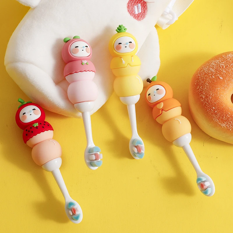 儿童软毛手动可爱水果牙刷宝宝1-6岁半岁小孩刷牙软毛