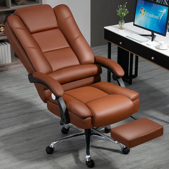 办公椅家用电脑椅可躺椅舒适工学电竞椅老板椅真牛皮学习椅子单人