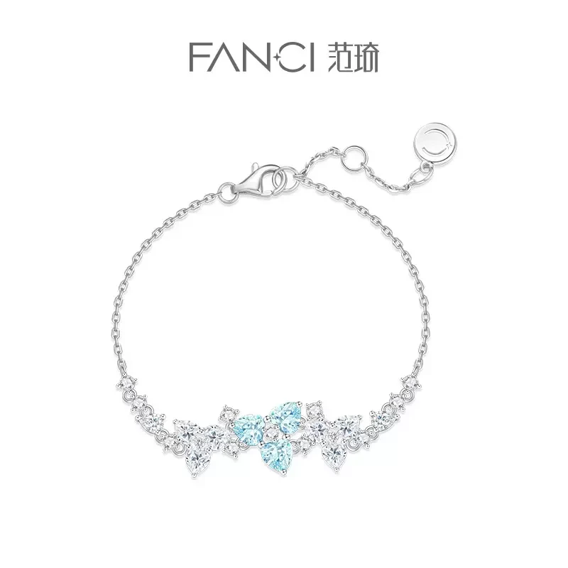 FANCI/范琦 925银合成锆石手链 绣球花开手链 彩色精致小众ins