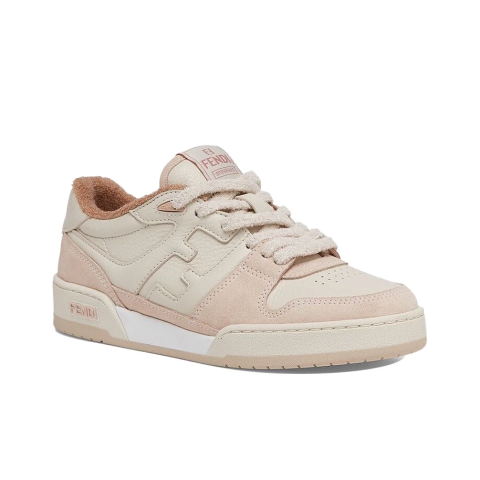 未使用 FENDI/芬迪 麂皮百搭复古圆头平底休闲百搭时尚板鞋粉红色