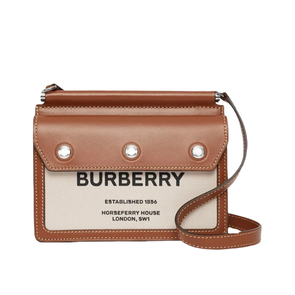 99新 BURBERRY/博柏利 时尚经典印花帆布系邮差百搭斜跨包/未使用