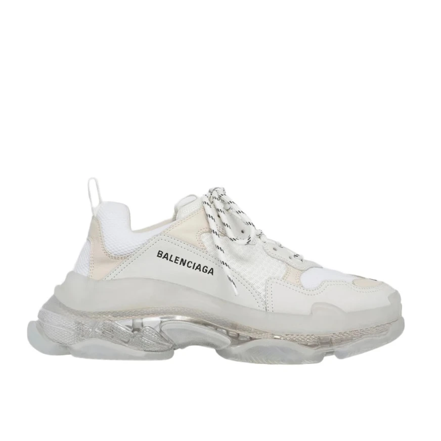 未使用 Balenciaga/巴黎世家 Triple S经典时尚老爹鞋灰白色41码