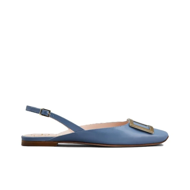 未使用 Roger Vivier/罗杰·维威耶 时尚休闲平底单鞋浅蓝色36.5码