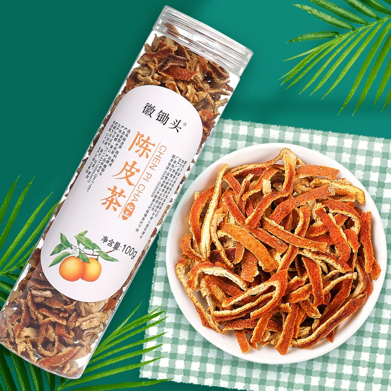 徽锄头陈皮茶清新陈皮丝干净花草茶香甜陈皮干橘皮泡茶100g花茶