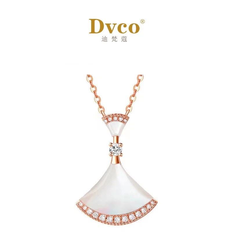 合金项链  扇形小裙子项链db