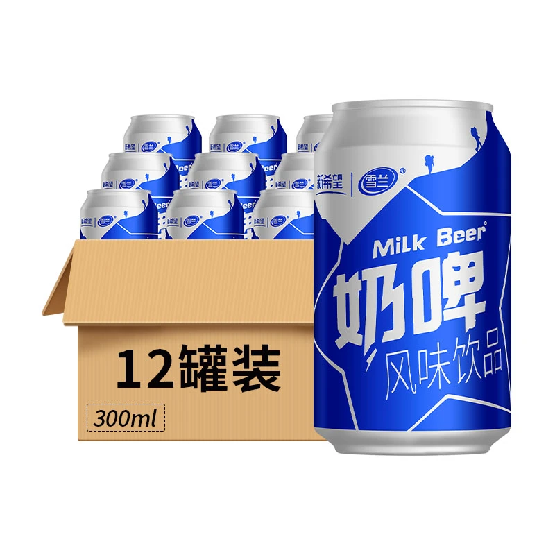 新希望雪兰奶啤风味饮品罐装300ml 12罐