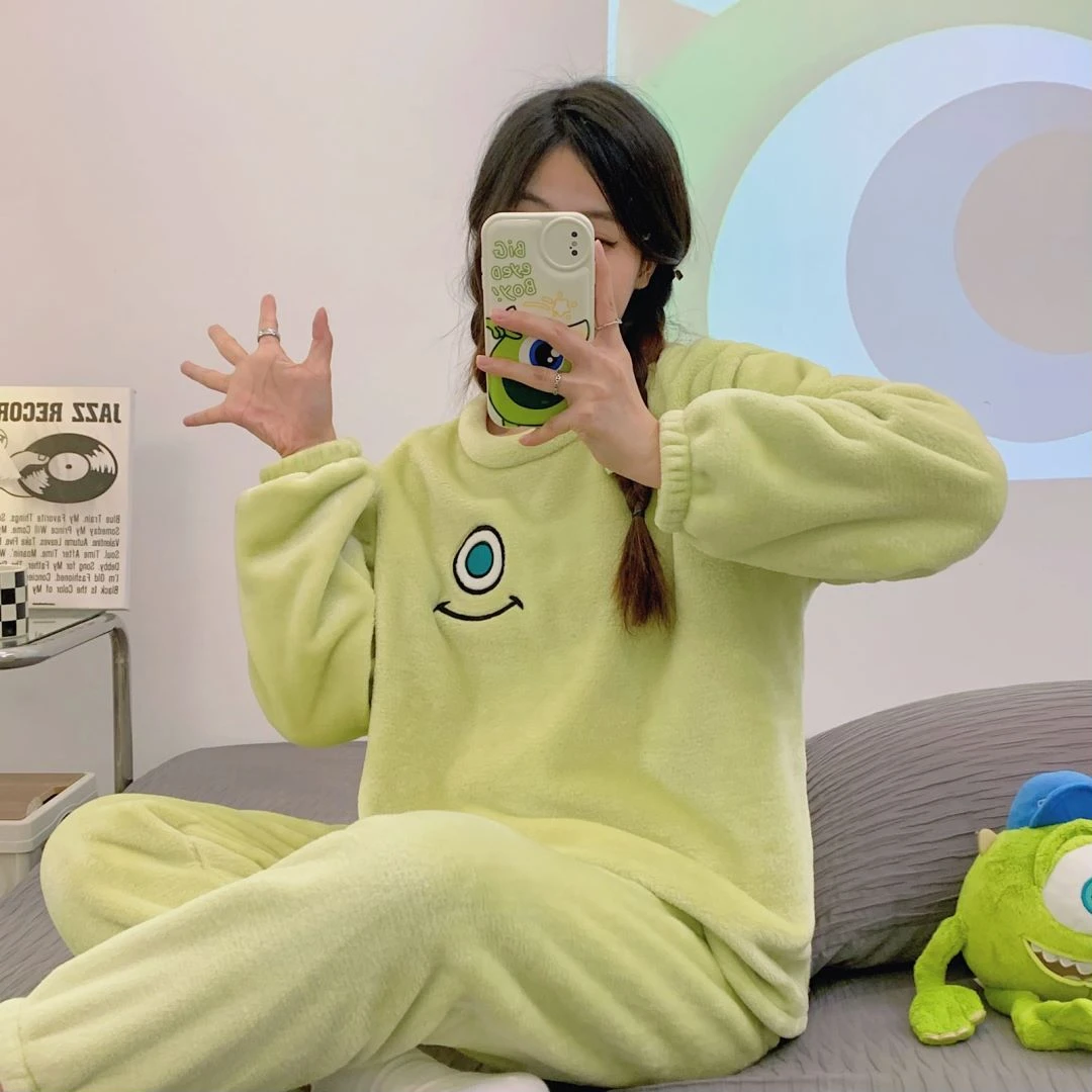 冬季睡衣女毛绒家居服小香风加厚宽松舒适可裸穿学生套头休闲睡衣