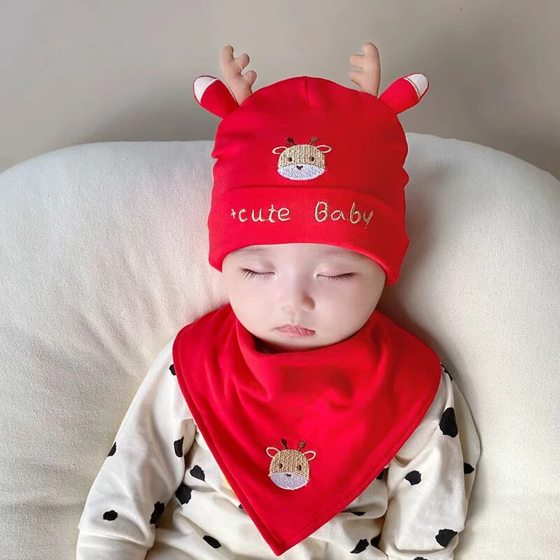 纯棉婴儿帽子春秋季薄款男女宝宝新生儿胎帽婴幼儿秋冬款护卤门帽