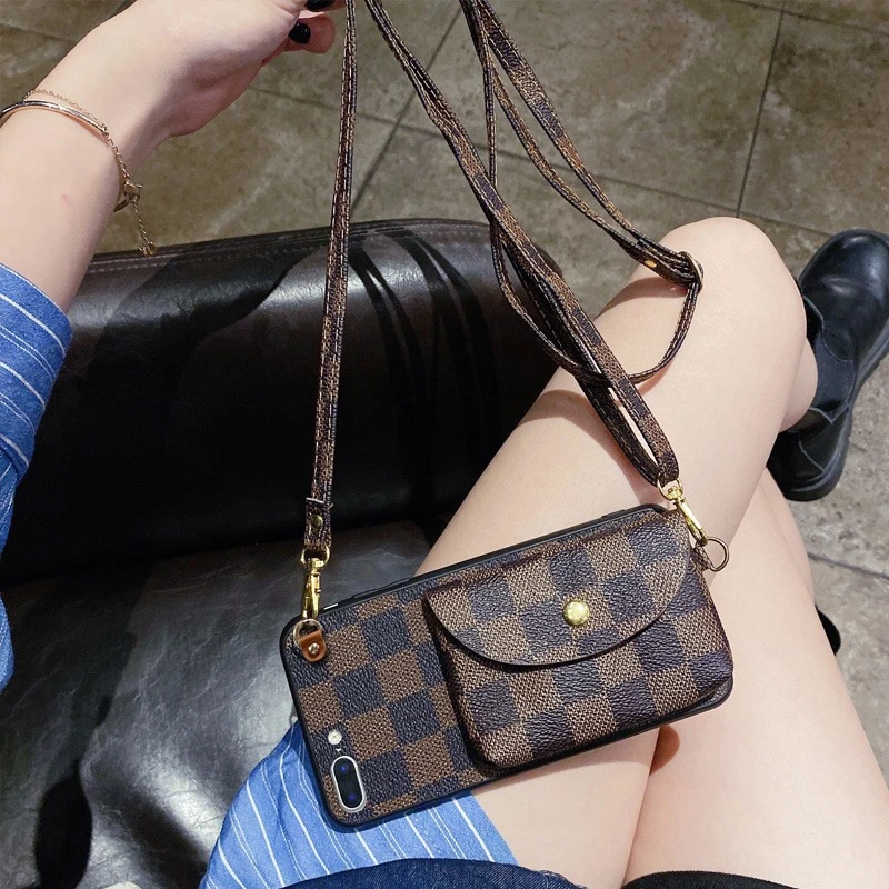 guyo【3500个型号】插卡零钱包手机壳 斜挎背带可背挂脖手工防摔壳