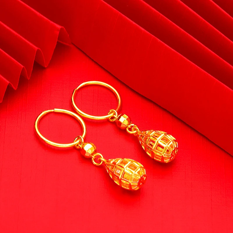 铜合金耳饰 精美时尚【镂空水滴耳环】唯美新中式配饰