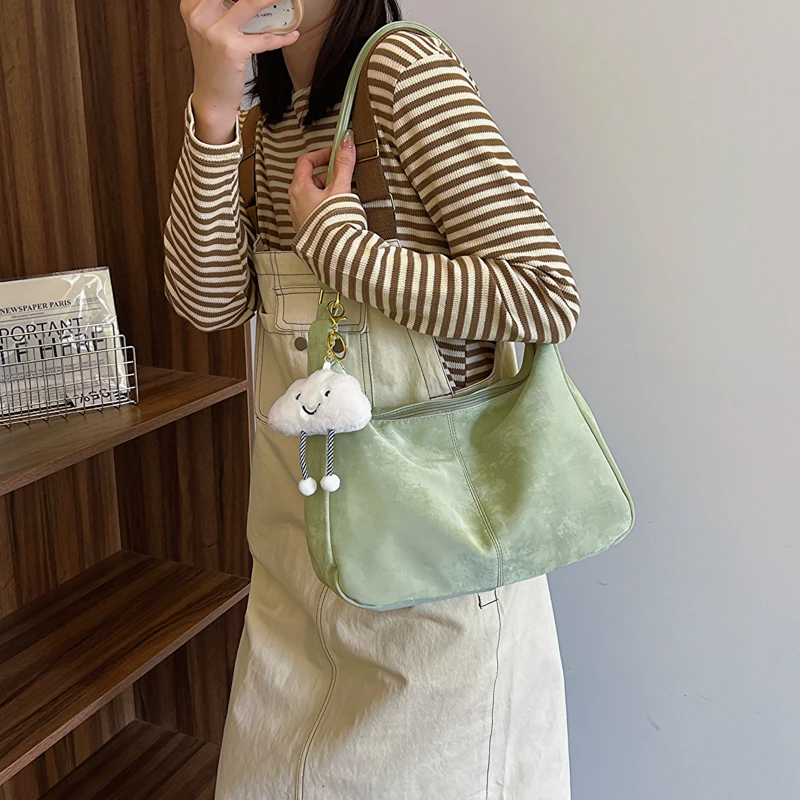 2024夏季百搭休闲肩包ins通勤韩版简约洋气大容量包包大学生单肩