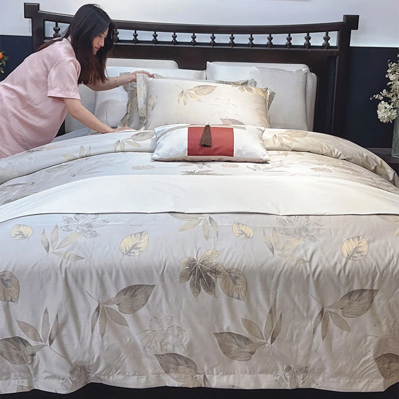 【金枝玉叶】新款！升级天丝+棉提花色织四件套立体浮雕工艺内里全棉