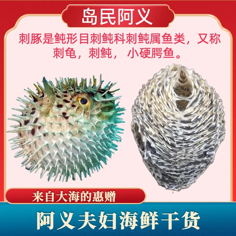 海南西沙刺豚鱼皮干