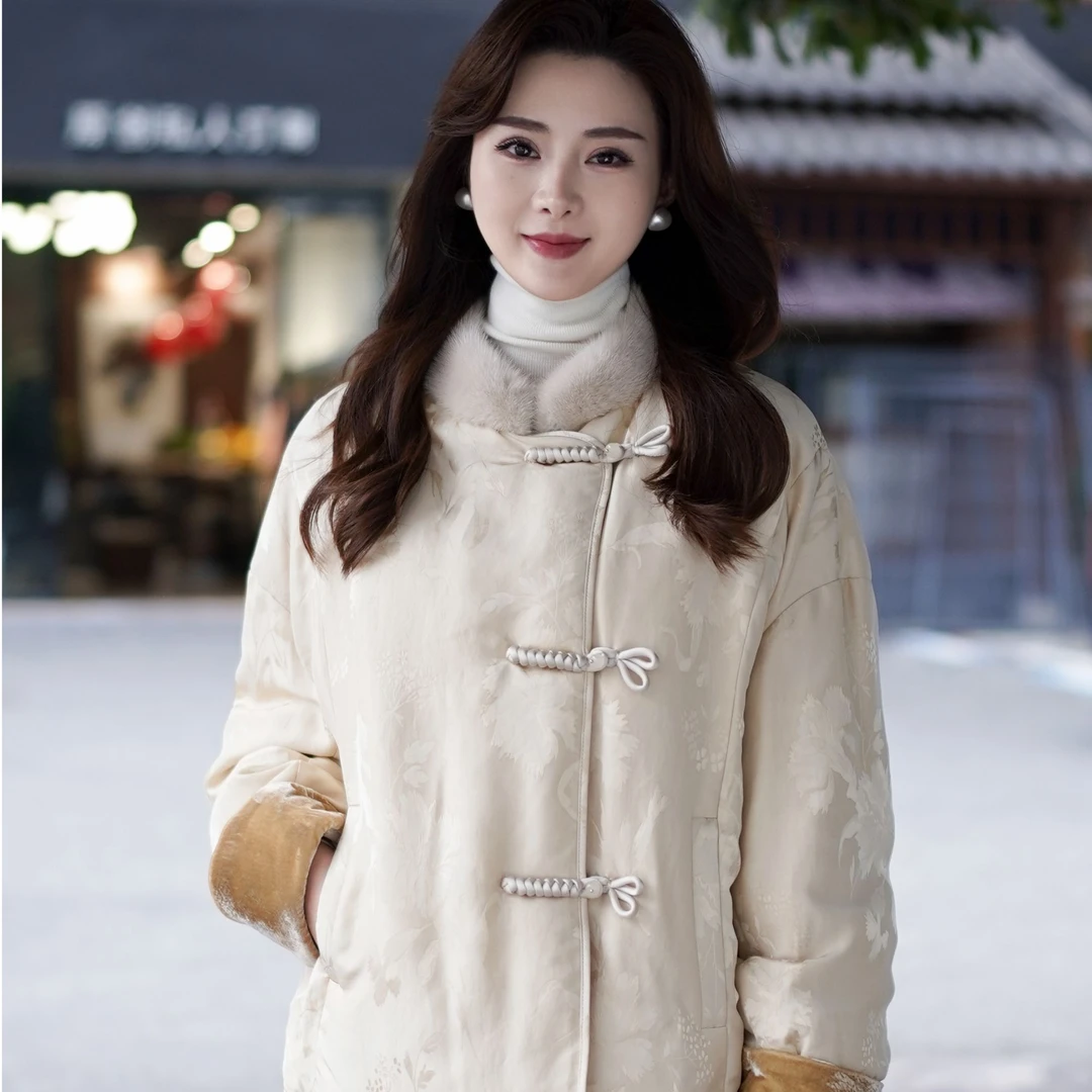 【婉点】90鹅绒国风设计款羽绒服