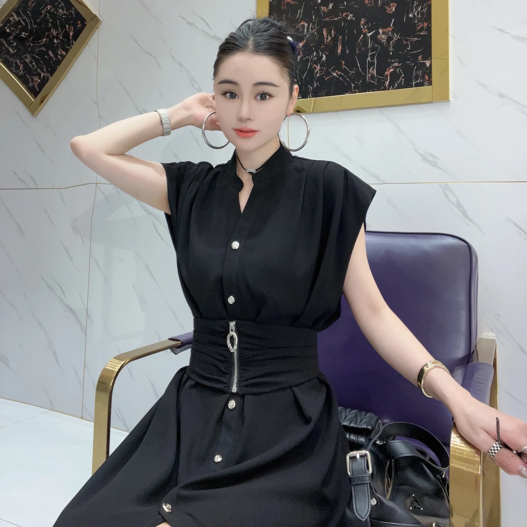 断码清仓 JUAN 新款时尚气质显瘦拉链连衣裙1607#