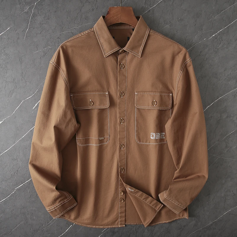 H739剪标纯棉舒适透气时尚印花休闲情侣款百搭衬衫