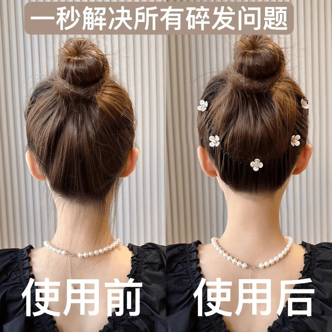 山茶花碎发梳毛发碎发整理神器发箍发夹后脑勺气质网红百搭夏季女