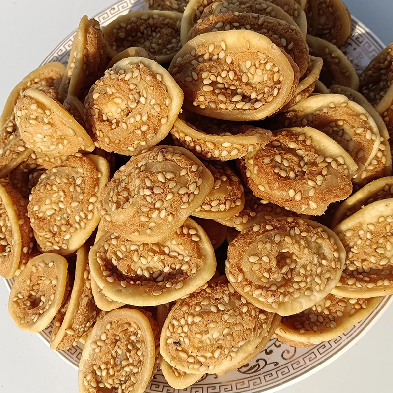 芝麻猫耳朵酥小零食猫耳朵