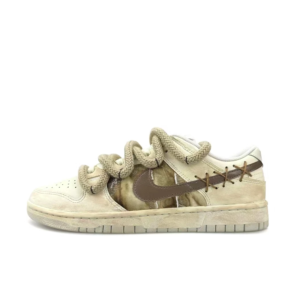 【定制球鞋】 Nike Dunk Low "Pure Platinum" 荒野在途 低帮 板鞋