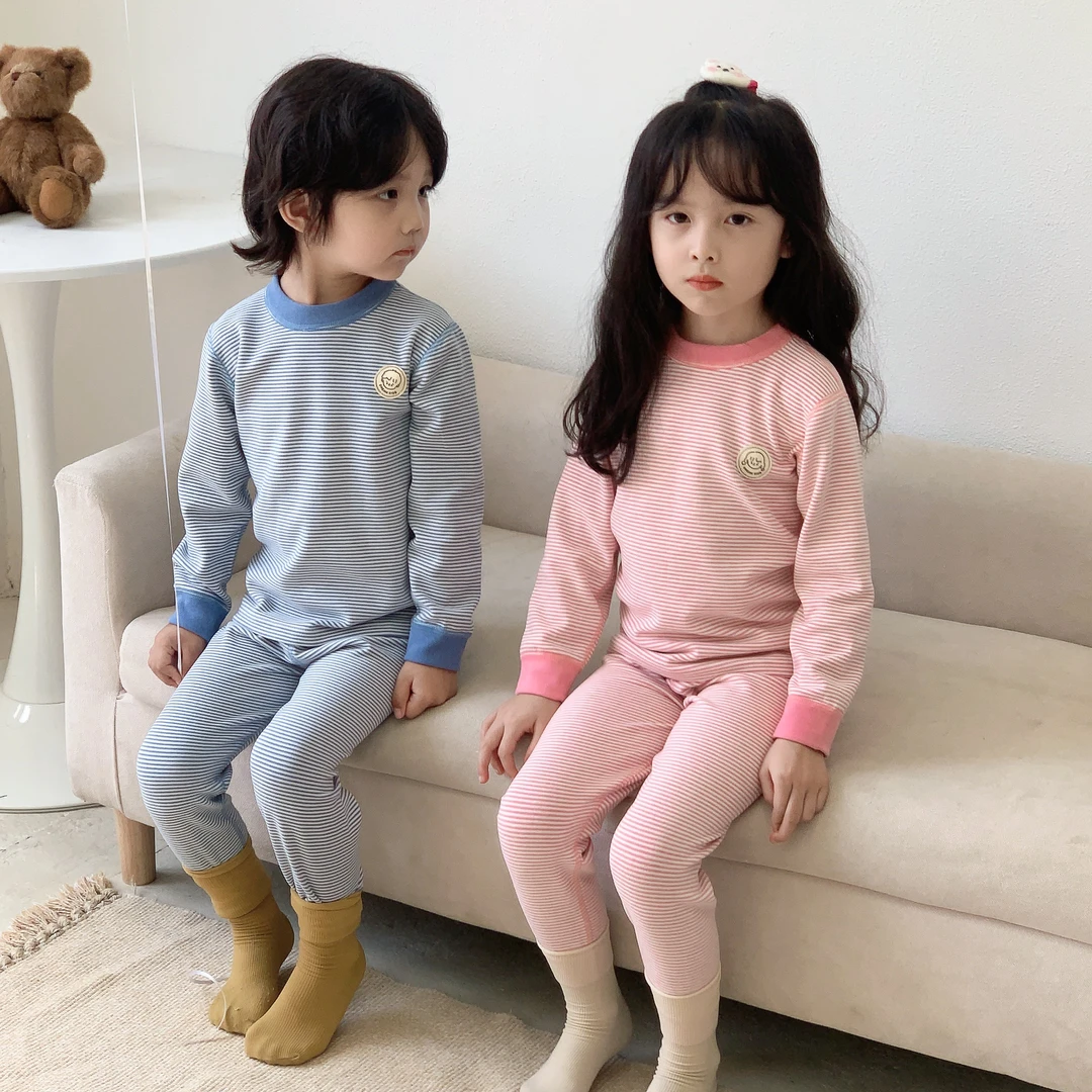 【悠悠耀选】儿童无骨蚕丝羊毛保暖内衣套装男女童德绒秋衣秋裤睡衣