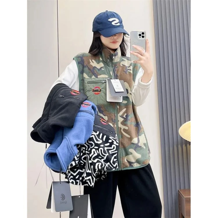 5色欧单男女双面摇粒绒马甲情侣休闲时尚马夹 G0001