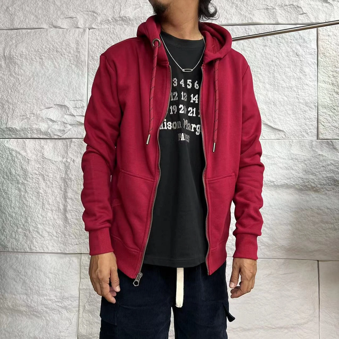 有大码！内里加绒！秋冬新款男士时尚连帽开衫大抽绳卫衣外套