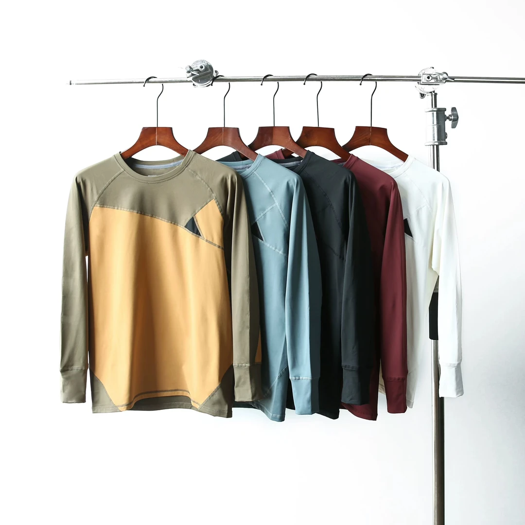 秋季三角系列 情侣款男士吸汗透气速干长袖打底衫T恤 2456