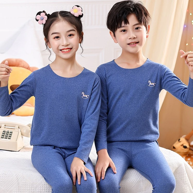 A类儿童双面磨毛AB面保暖套装秋衣秋裤睡衣家居套装