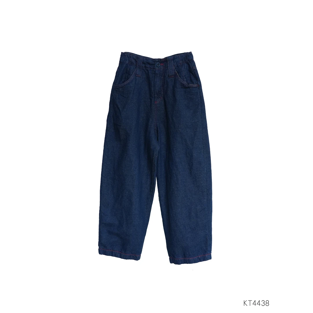 几见 原创设计秋冬水洗做旧汉麻棉直筒裤复古简约休闲裤女KT4438