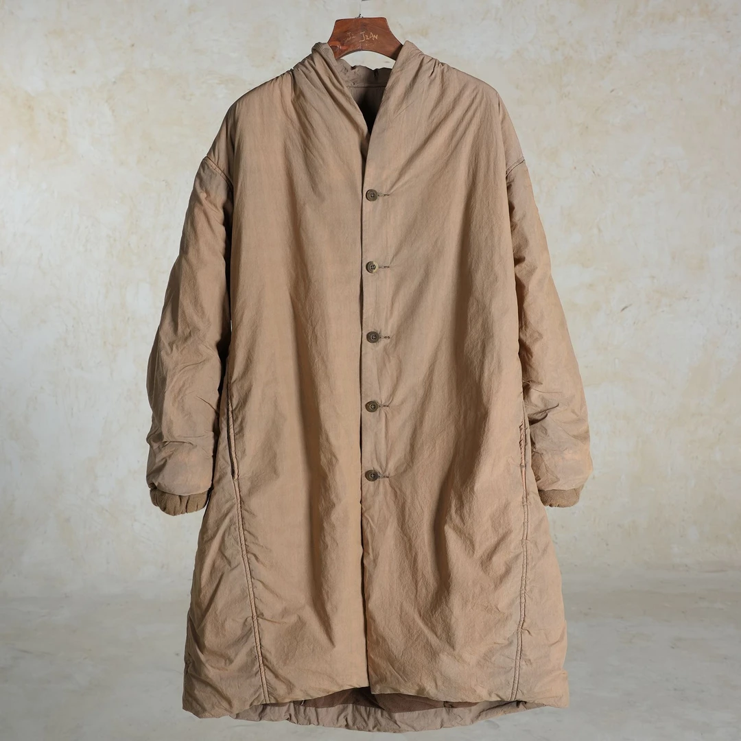 几见 原创冬款新品V领新中式拼接复古保暖棉服文艺范W34804