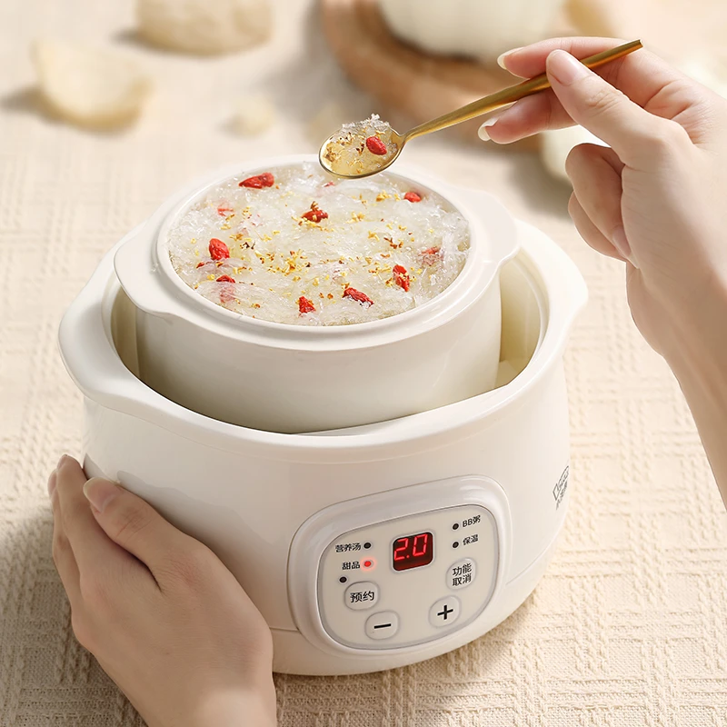 LOTOR小浣熊1L煲汤锅隔水炖电炖锅煮粥BB粥家用小型全自动炖汤锅