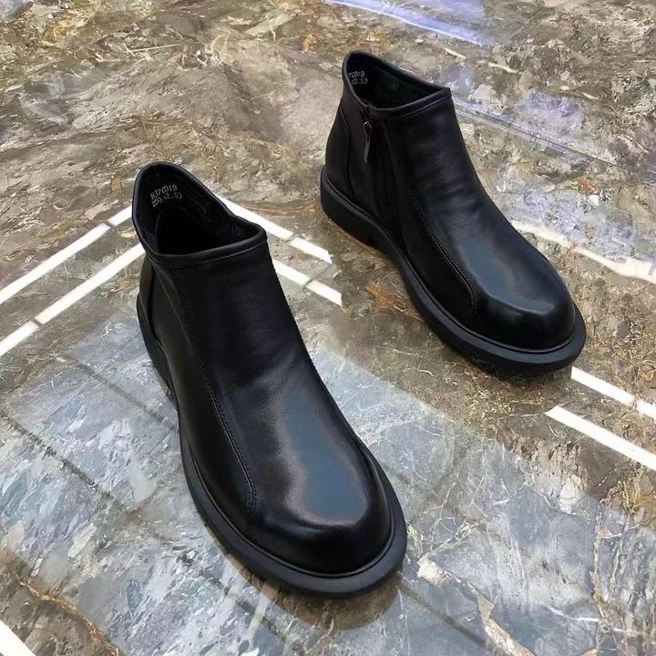 头层牛皮切尔西靴男靴英伦风高帮鞋马丁靴男真皮沙漠靴中帮短靴子