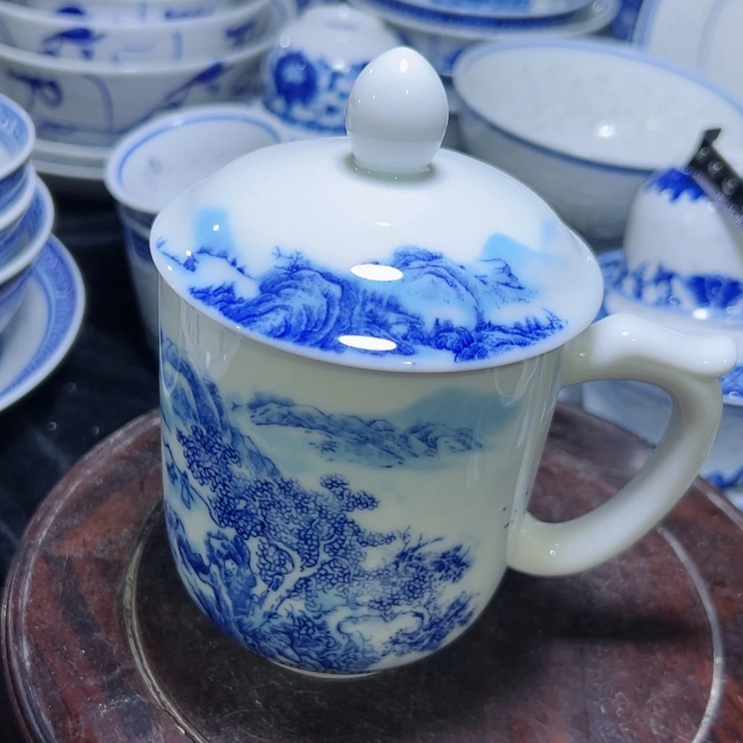 【闪购商品】瓷碗山水办公杯