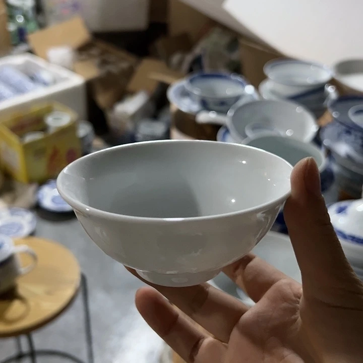 碗4寸纯白小茶丸礼碗