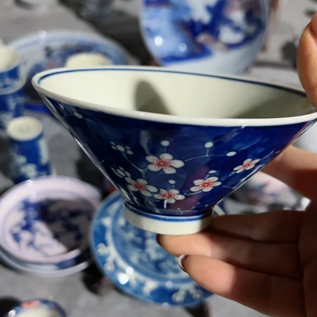 【闪购商品】瓷碗晚**雨一对