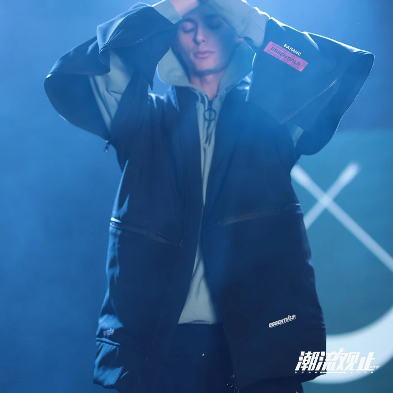 BS Essentials袖口拉链口袋夹克外套中长款男女同款