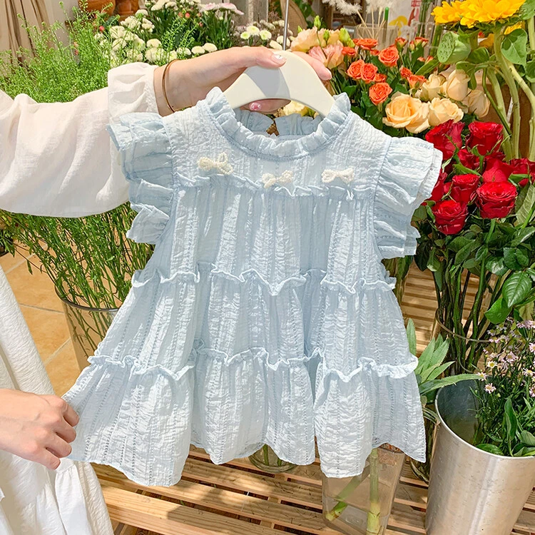 女宝宝裙子公主裙2024儿童夏装女小童蝴蝶仙女网纱连衣裙洋气纱裙