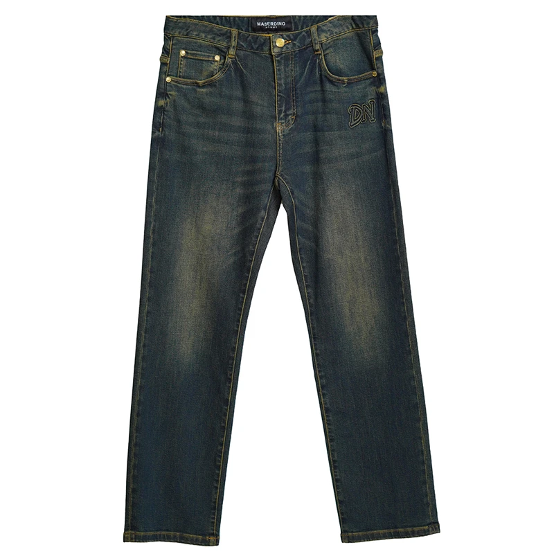 Maser Dino玛撒蒂诺秋冬款牛仔裤男士修身2024新款休闲长裤子男款