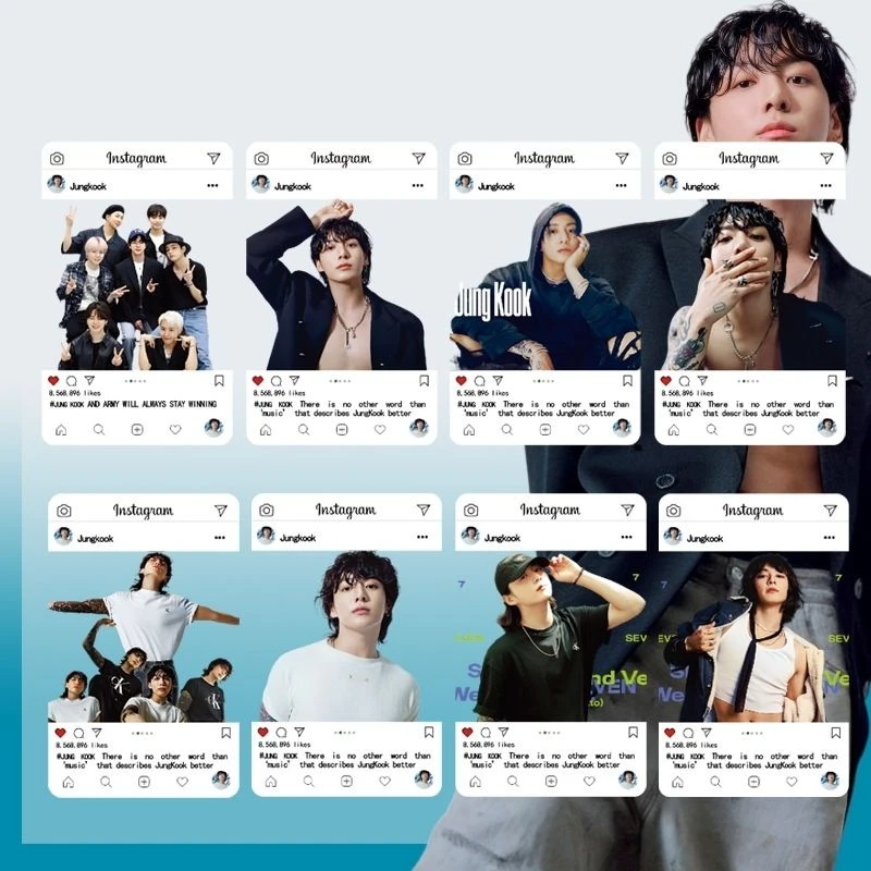 防弹少年团BTS田柾国JungKook金泰亨V新款PVC透卡自制收藏卡小卡