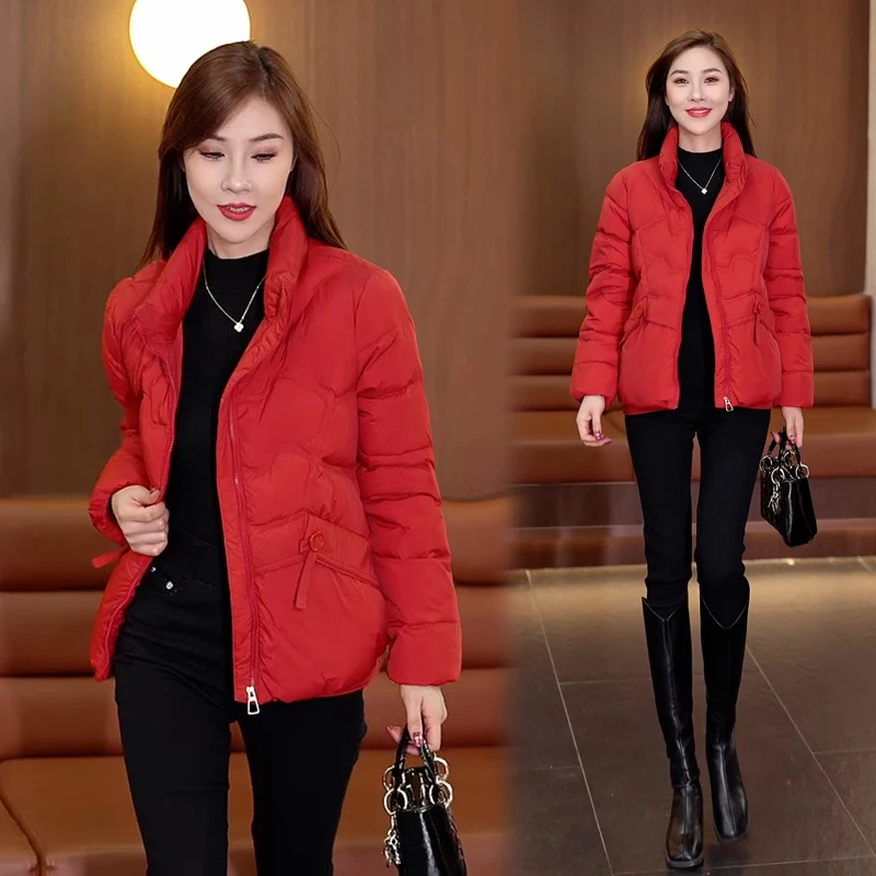 冬季女士大码短款棉服宽松显瘦加厚保暖外套时尚百搭棉服